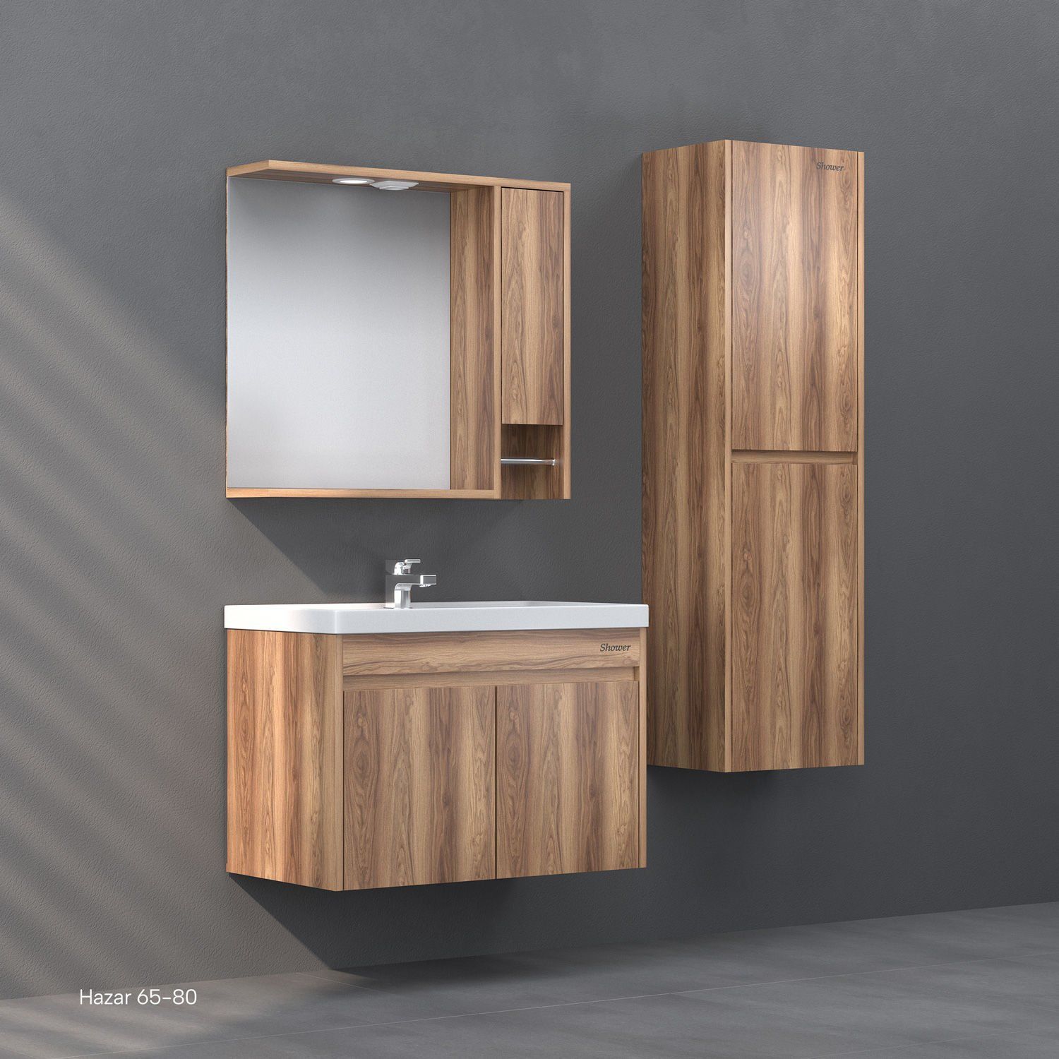 Shower Hazar 80 cm Banyo Dolabı
