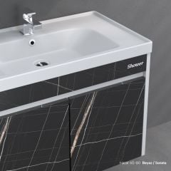 Shower Hazar 80 cm Banyo Dolabı Boy Dolaplı - Hazar