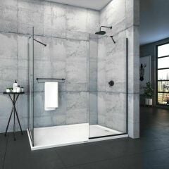 Shower Joy 90x180 2 Sabit Ön Cephe Girişli Yan Panelli Tekne Üzeri Kabin