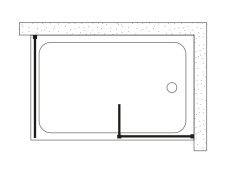 Shower Joy 90x180 2 Sabit Ön Cephe Girişli Yan Panelli Tekne Üzeri Kabin